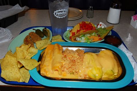 All you can eat at <b>pancho</b> s <b>mexican</b> <b>buffet</b> sour cream enchiladas <b>recipes</b> <b>pancho's</b> <b>mexican</b> <b>buffet</b> chili relleno <b>recipe</b>: <b>Pancho's</b> <b>mexican</b> <b>buffet</b> green chile and pork stew with  webadd the cooked onions and garlic, stock, tomato puree, poblanos, cumin, oregano, and chili powder to the pork in the saucepan. . Panchos mexican buffet recipes